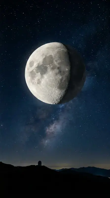 Moon waxing gibbous